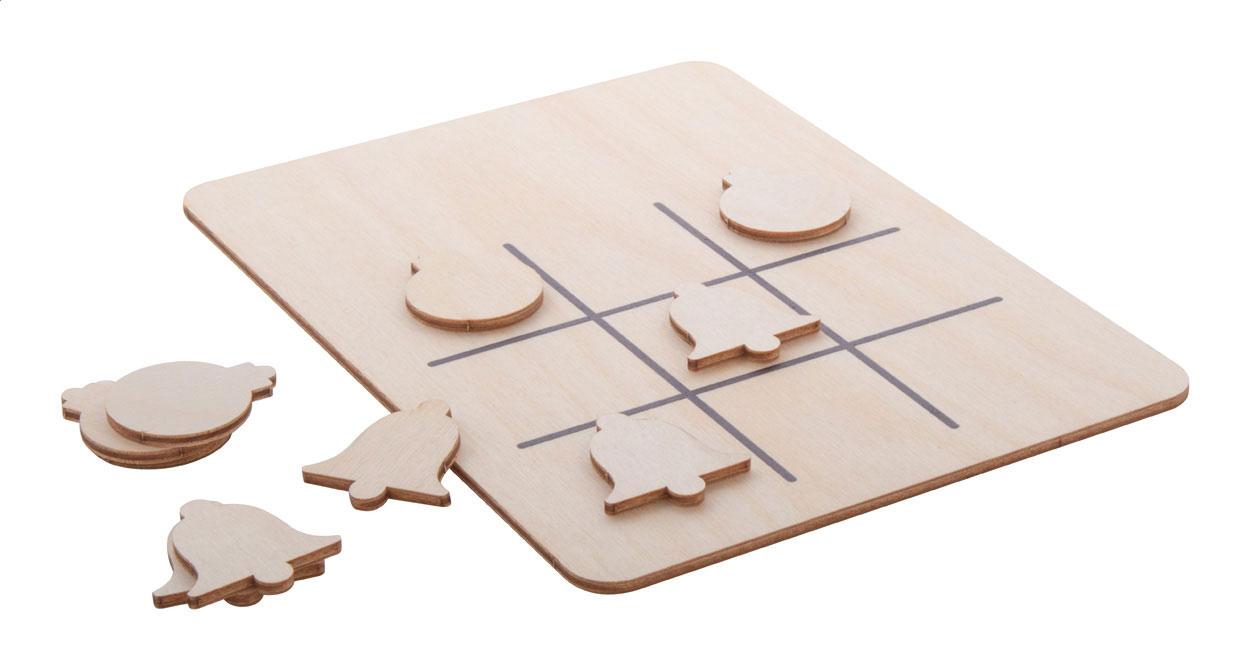 Jeu de morpion de Noël, boule de sapin et cloche 