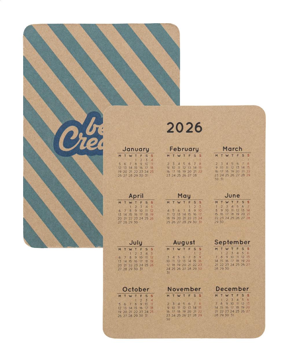 calendrier de poche personnalisable