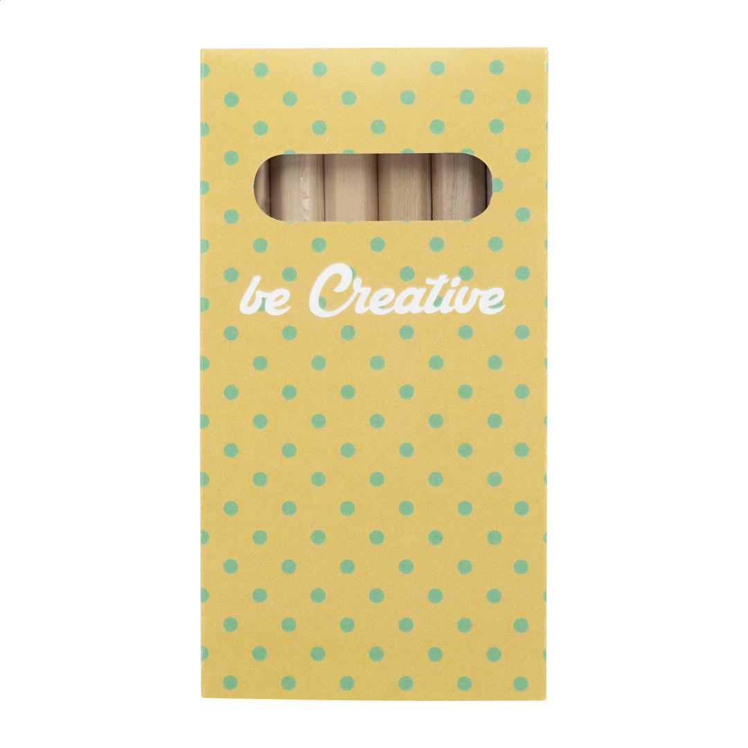 set de 6 crayons en bois