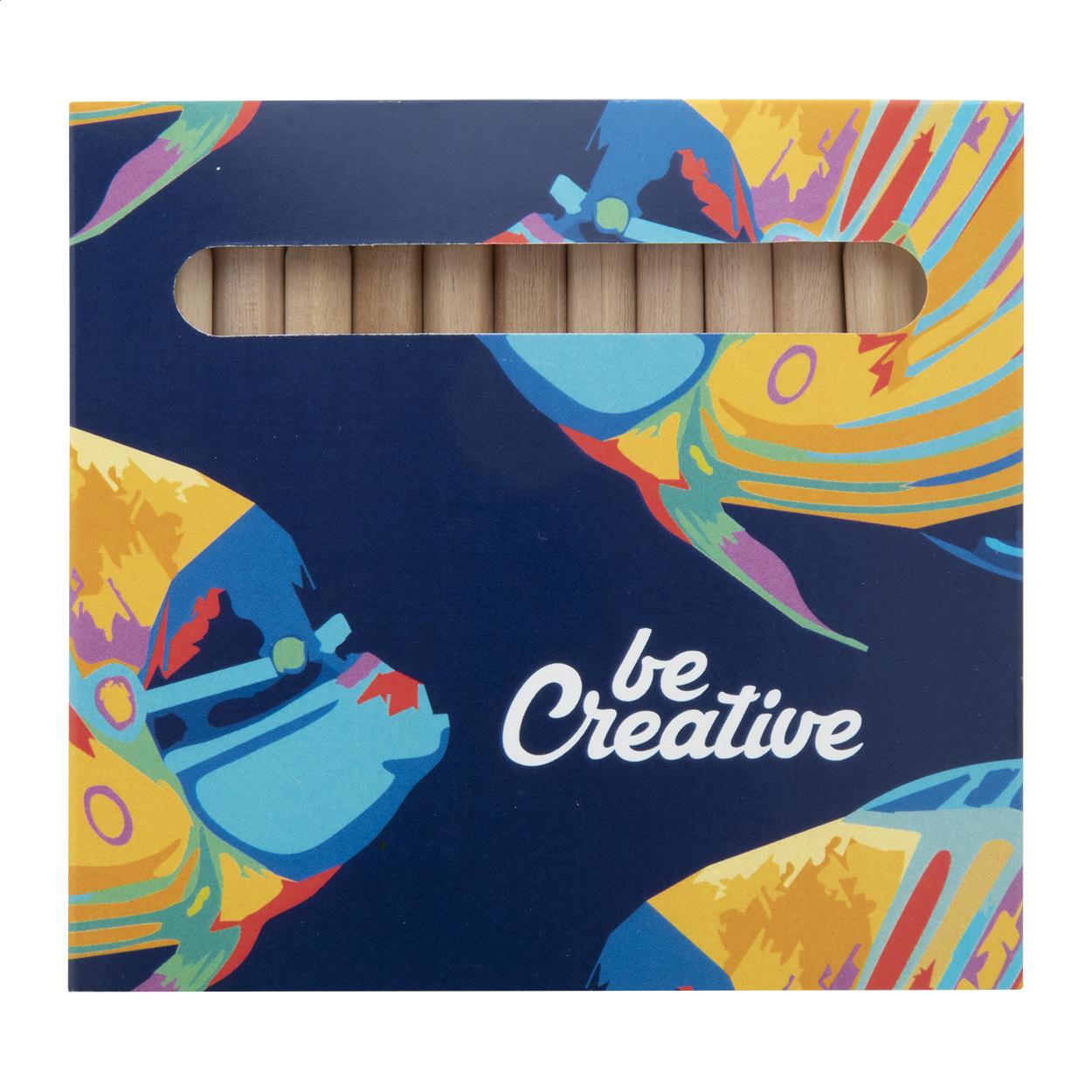 set de 12 crayons en bois