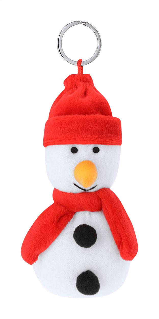Porte-clés peluche. bonhomme de neige
