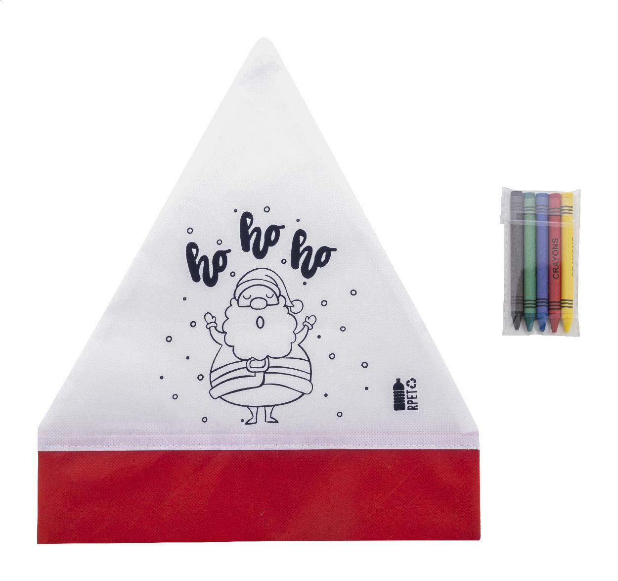 Bonnet de Père Noël à colorier