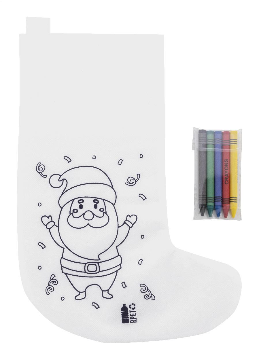 Chaussette de Noël à colorier