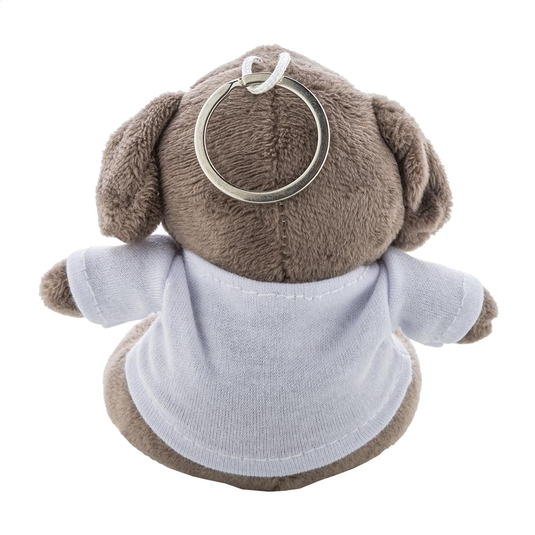 porte-clés chien en peluche