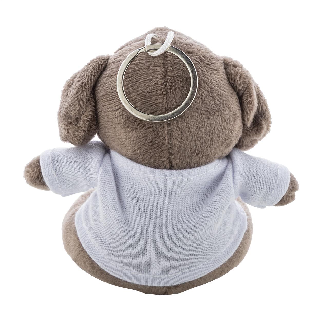 porte-clés chien en peluche
