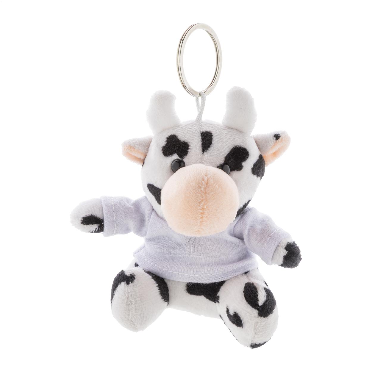 porte-clés vache en peluche