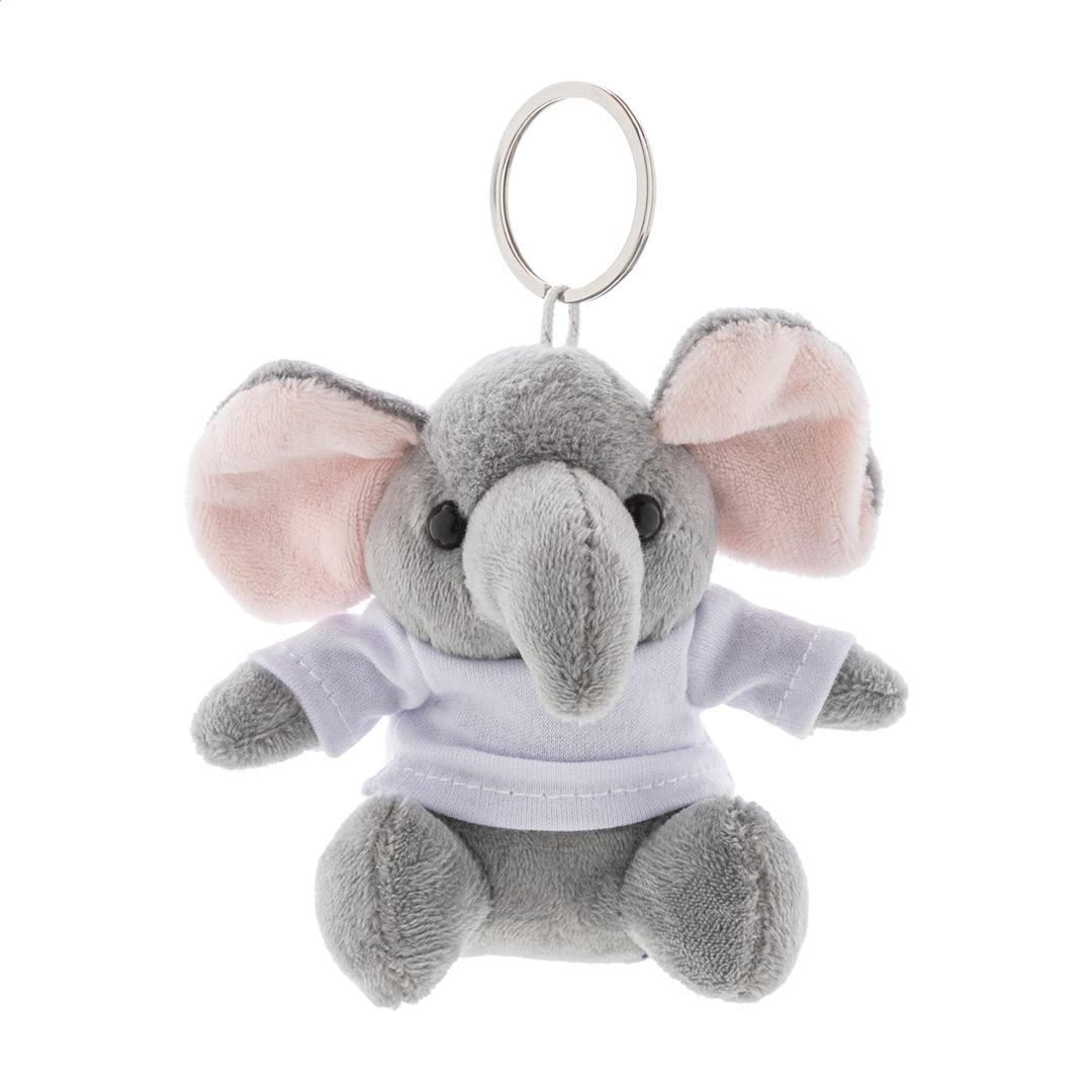 porte-clés éléphant en peluche